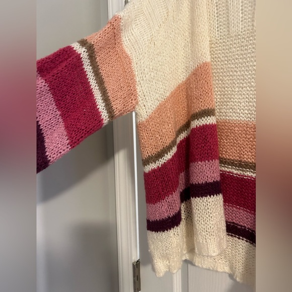 Francesca’s Pink Striped Cardigan - Picture 5 of 7